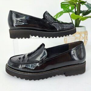 Paul Green Women's Ariana Black Patent Leather Loafers Size 6 US